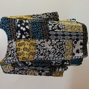 Petite J Jill Patchwork Look  Top (M)